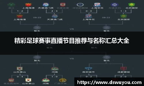精彩足球赛事直播节目推荐与名称汇总大全