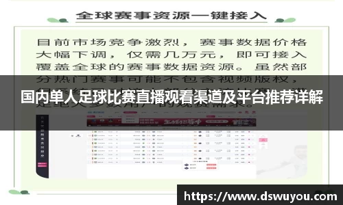 国内单人足球比赛直播观看渠道及平台推荐详解